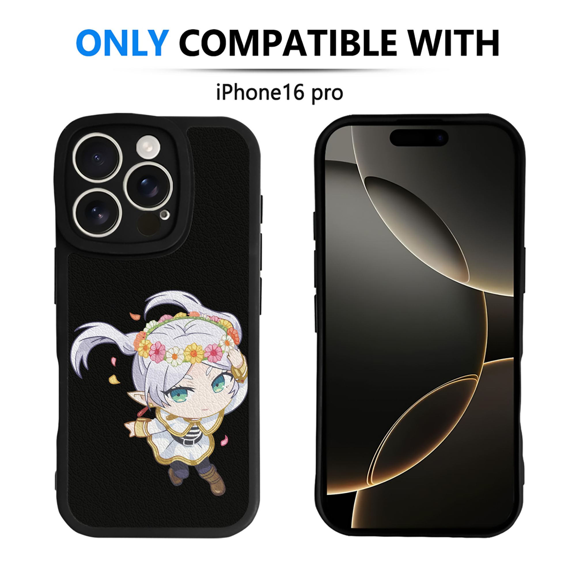 （画像用） 葬送のフリーレン Frieren 【iPhone 16シリーズ対応】シリコンスマホケース（レザー調） 材質：シリコン